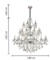 LUSTRE PENDENTE MARIA THEREZA 30 BRAÇOS Ø130X135CM CRISTAL, VIDRO E METAL - HEVVY SL-9840/H30 Hevvy - loja online