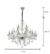 LUSTRE PENDENTE MARIA THEREZA 21 BRAÇOS Ø110X103CM CRISTAL, VIDRO E METAL - HEVVY SL-9840/H21 Hevvy