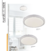 PLAFON DE SOBREPOR LED SNOW REDONDO MULTITEMPERATURA 48W BIVOLT Ø50X7,5CM POLICARBONATO BRANCO - HEVVY LY-8730L BC+BC Hevvy - comprar online