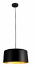 Pendente Bot Preto e Dourado (d)50cm (a)38,5cm 1x40w E27 - HM035BG