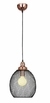 Pendente Copper Cobre e Preto (d)28cm (a)41cm 1xe27 40w - XN003