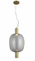 Pendente Kira Dourado e Transparente (d)28cm (a)56cm 1x1w 3000k 300lm Led - HM018GC