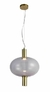 Pendente Kira Dourado e Transparente (d)36cm (a)45cm 1x1w 3000k 300lm Led - HM017GC