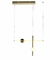 Pendente Bossa Nova Dourado e Branco (d)12cm (l)90cm (a)60cm 20w + 7w 3000k 1350lm - OC007