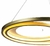 Pendente Loop Branco e Dourado (d)62 + 42cm (a)2,2cm 1x48w 3000k 1500lm Led - HM009WG - comprar online