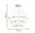 PENDENTE LED MILANO 3 ARCOS DIMERIZÁVEL 3000K 58W BIVOLT Ø80X1,5CM ACRÍLICO E ALUMÍNIO DOURADO - HEVVY SL-0515/H3 GD HEVVY na internet