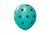 GLOBO PERLADO 12" VERDE AGUA LUNARES NEGROS X 10 U