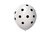 GLOBO PERLADO 12" BLANCO CON LUNARES NEGROS X 10 U