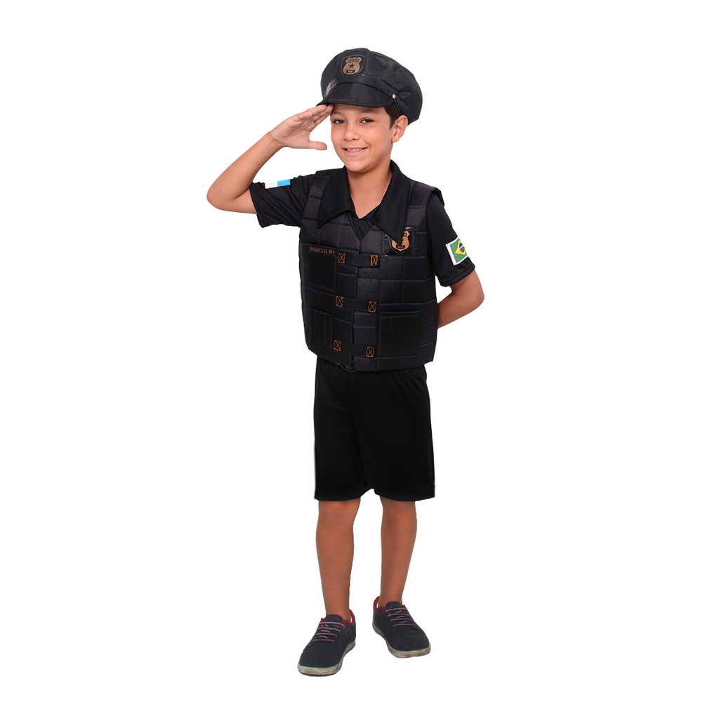 Fantasia Aranha Negra Masculino Halloween Infantil - SKU 040622