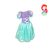 Fantasia Princesa Sereia Infantil Deluxe - SKU 310317 na internet