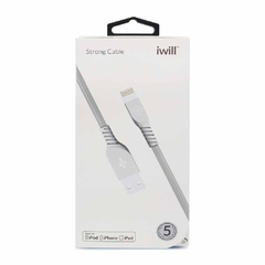 Cabo MFi Strong Cable em Nylon Cinza - MFi - iWill