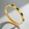 Bracelete Cristais Retangulares Verde