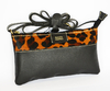 Bolsa Tiracolo Couro Animal Print- Preta (Bag Bisnaguinha)