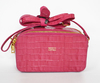 Bolsa Mini em Crôco Pink- Couro