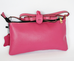 Bolsa Tiracolo Couro Animal Print - PINK (Bag Bisnaguinha) - comprar online