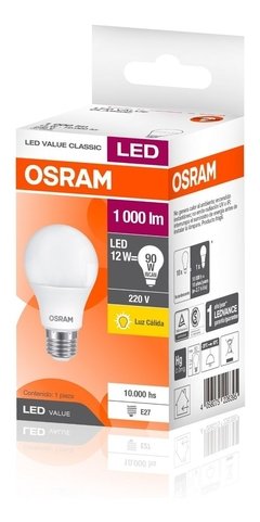 LAMPARA A60 LED E27 12W VALUE OSRAM