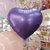 Globo Metalizado 18" Inflado con Helio Corazón Violeta Satin