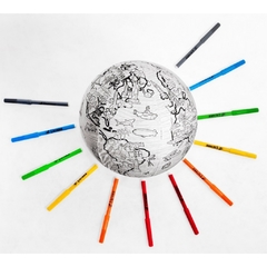 Frasco Globo Terráqueo para colorear - comprar online