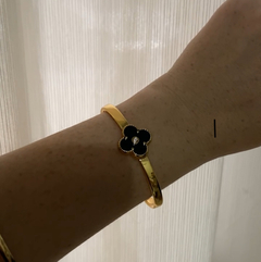 Bracelete flor preta impacto - comprar online