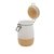 POTE VIDRO BOROSSILICATO SOLID DUAL COLORS BRANCO/CARAMELO 44157 - loja online