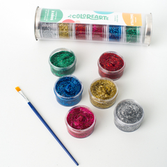 Dactilo Pintura Tubo de 6 colores con Brillitos en internet