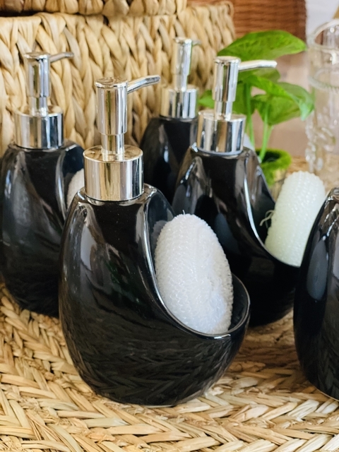 Dispenser de Detergente en Ceramica Negro