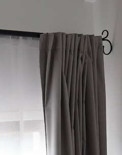 Juego de Cortinas Black Out Gris Oscuro en internet