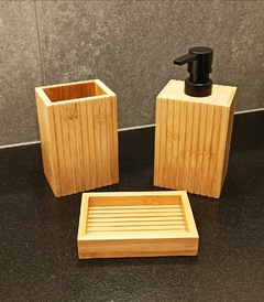 Dispenser Cuadrado de Bambu