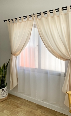 Juego de Cortinas de Ambiente Tropical Mecanico Natural - comprar online