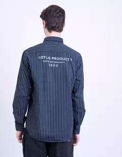 CAMISA LOTUS RAYAS (NEGRA) - comprar online