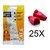 25 Conector RJ45 Soho Plus Cat6 + 25 Capa Boot Snap Vermelho