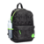 Mochila escolar militar negro con verde 999691 FW