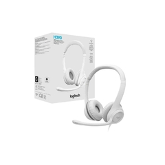 AURICULAR LOGITECH CON MICROFONO USB H390 WHITE - comprar online