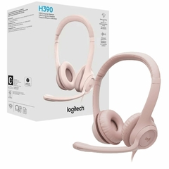 AURICULAR LOGITECH CON MICROFONO USB H390 ROSA - comprar online