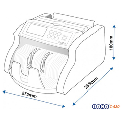 CONTADORA DE BILLETES DASA C420 DETECTA BILLETES FALSOS - Compra Digital