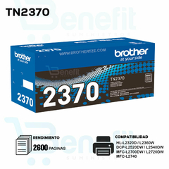 TONER ORIGINAL BROTHER TN 2370 - comprar online