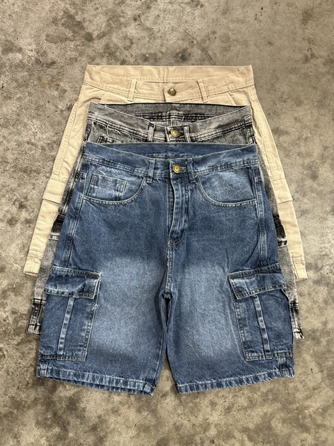 Bermuda Jean Cargo Hombre