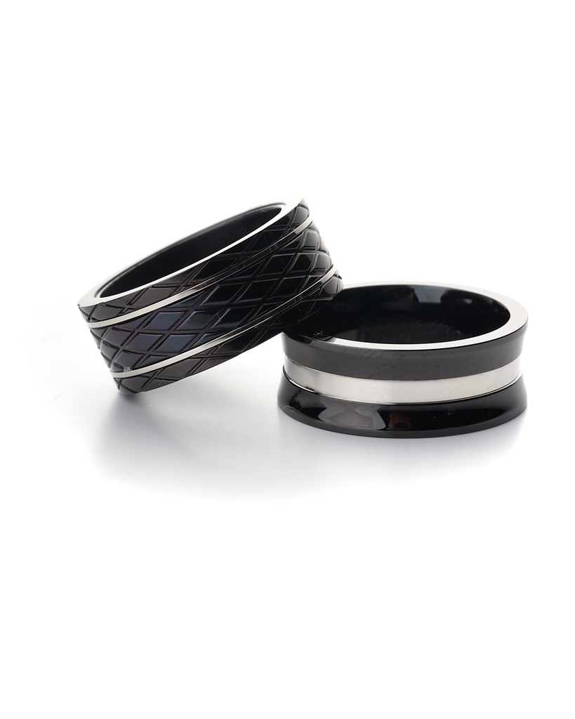 Anillos negros best sale para hombre