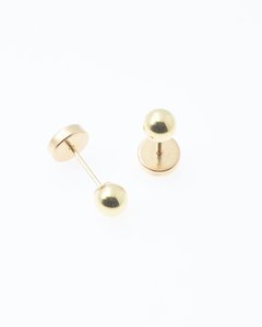 Aros Abridores Bolita 4mm - Oro 18k