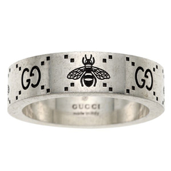 Anillo Gucci plata 925 Signature 6mm - comprar online