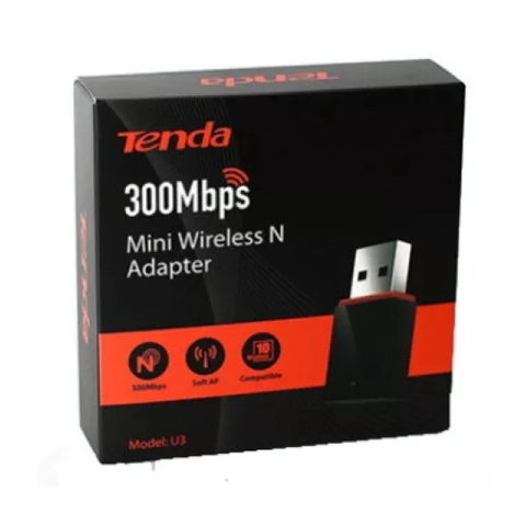 Placa de red USB TENDA U3 Wifi 300mbps