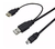 Cable 2 USB-A (uno macho + uno hembra) a 1 Mini USB-A (M) x50cm USB102