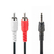 Cable MiniPLUG 3.5mm a 2 RCA (x3m) MX7-CAU004