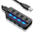 HUB USB 3.0 de 4 Puertos c/switch c/Led (KQ 007H) Int.Co