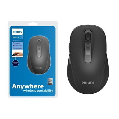 Mouse Inalámbrico PHILIPS M405 (Negro)