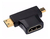 Adaptador HDMI (H) a MicroHDMI (M) + MiniHDMI (M)