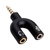 Adaptador stereo 3.5 macho de 4 contactos a 2 plug stereo 3.5 Hembra NS-ADST3ST22 - comprar online