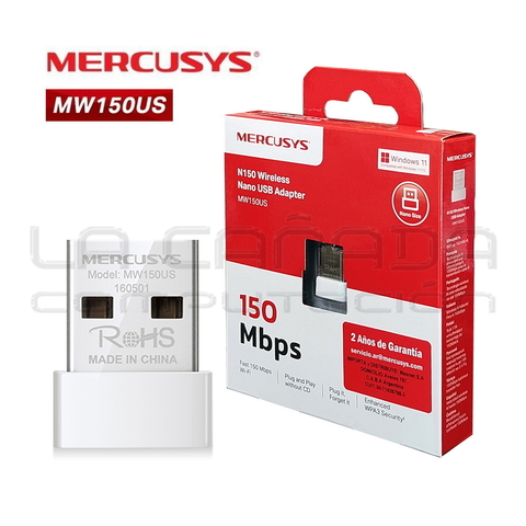 Placa de red Wi-Fi USB MERCUSYS MW150US 150mbps