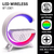 Luminária G Speaker Caixa Som Carregador Indução Rgb Bt 2301 Cor Branco 110v/220v na internet