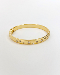 Bracelete Dourado Strass